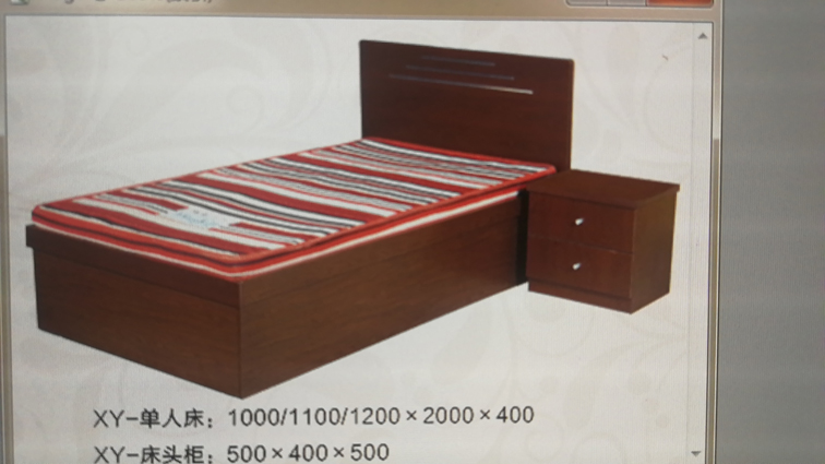 1.0米单人床（含床垫）